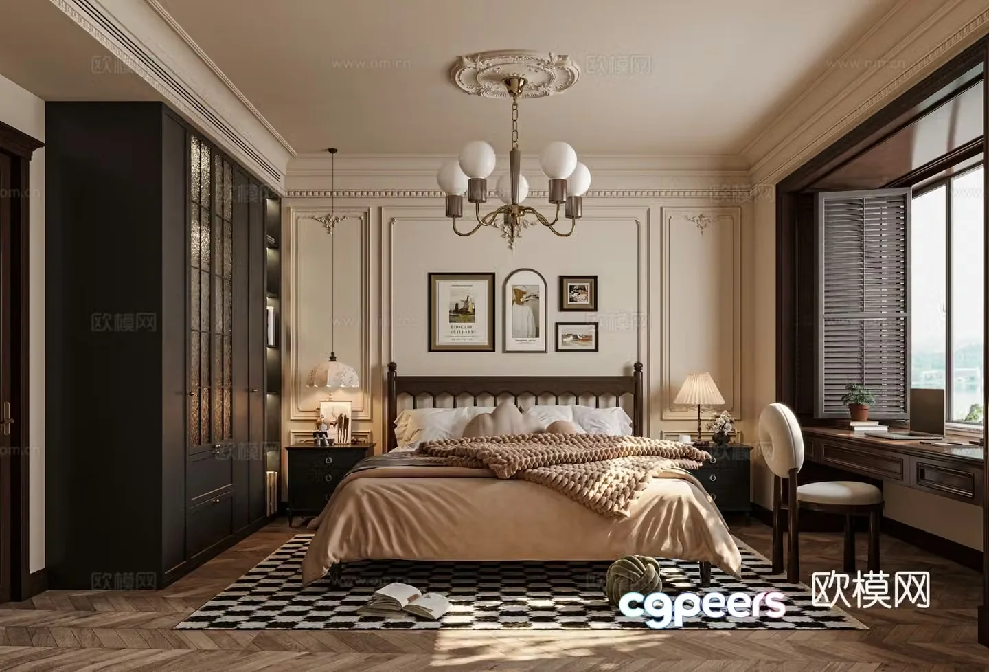 Medieval style bedroom second bedroom 3D model