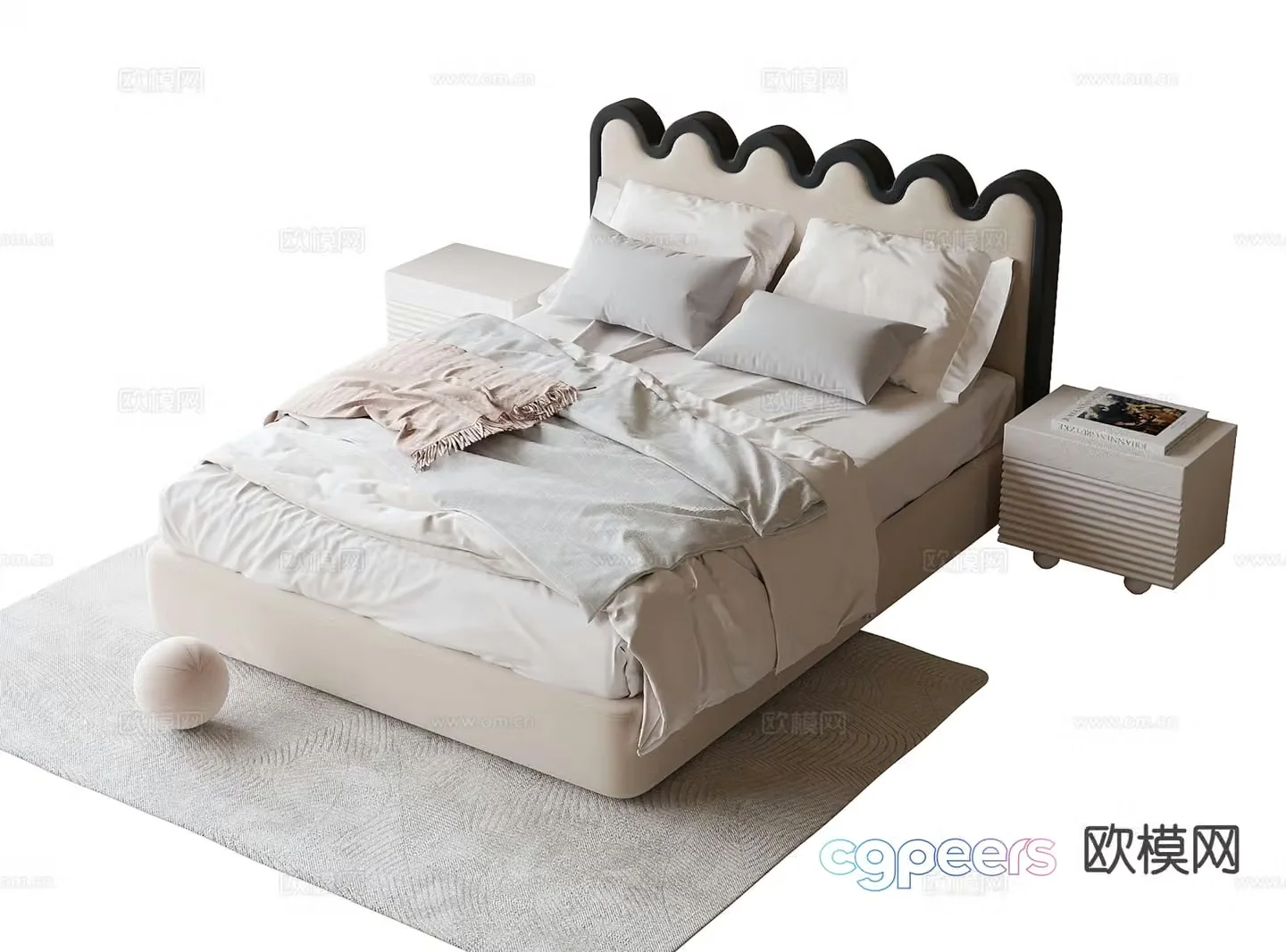 Modern children’s bed 3d model