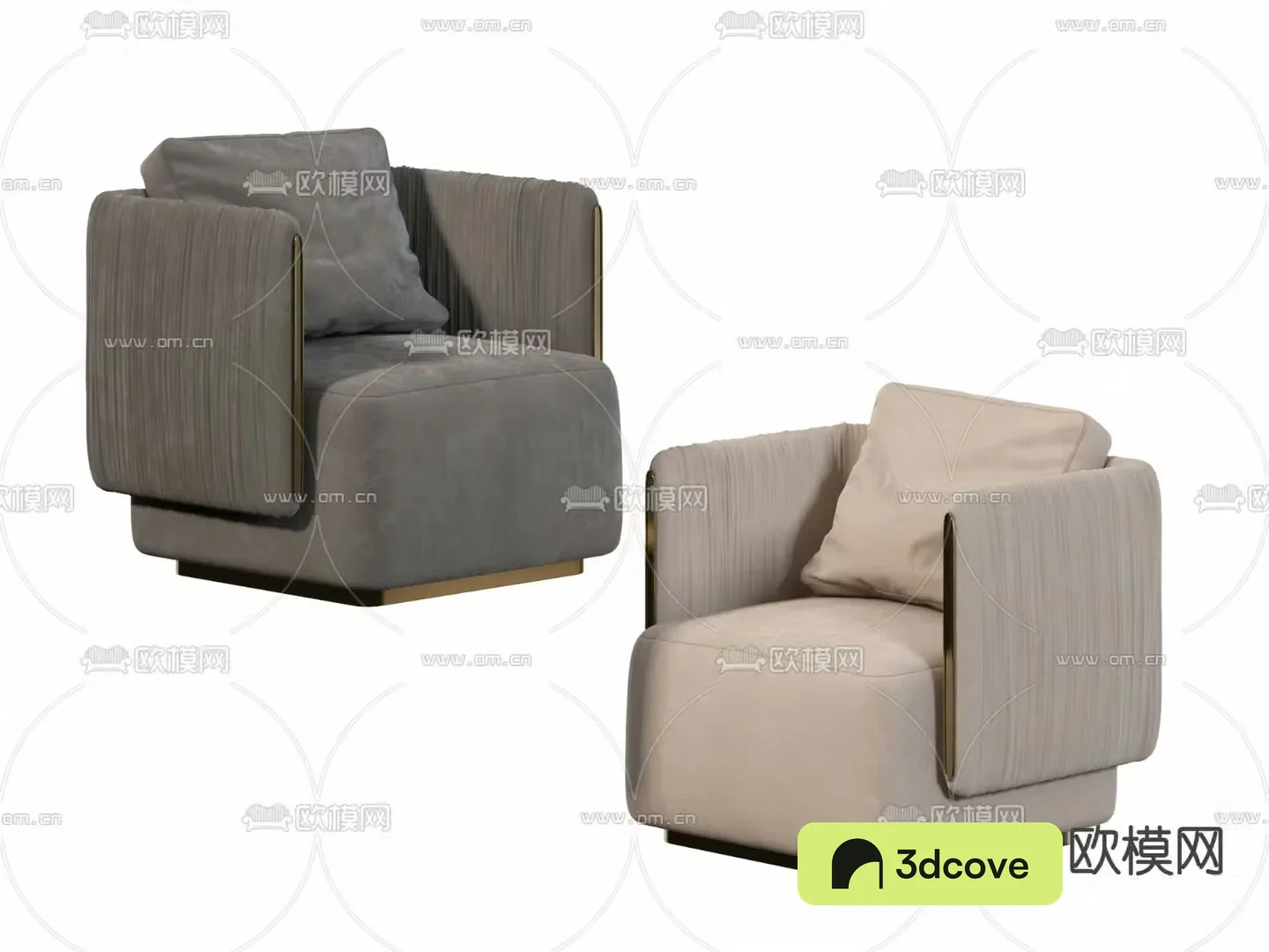 B&B italia light luxury single sofa