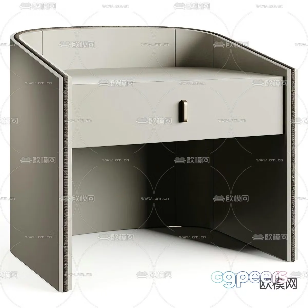 Minotti modern bedside table 3d model