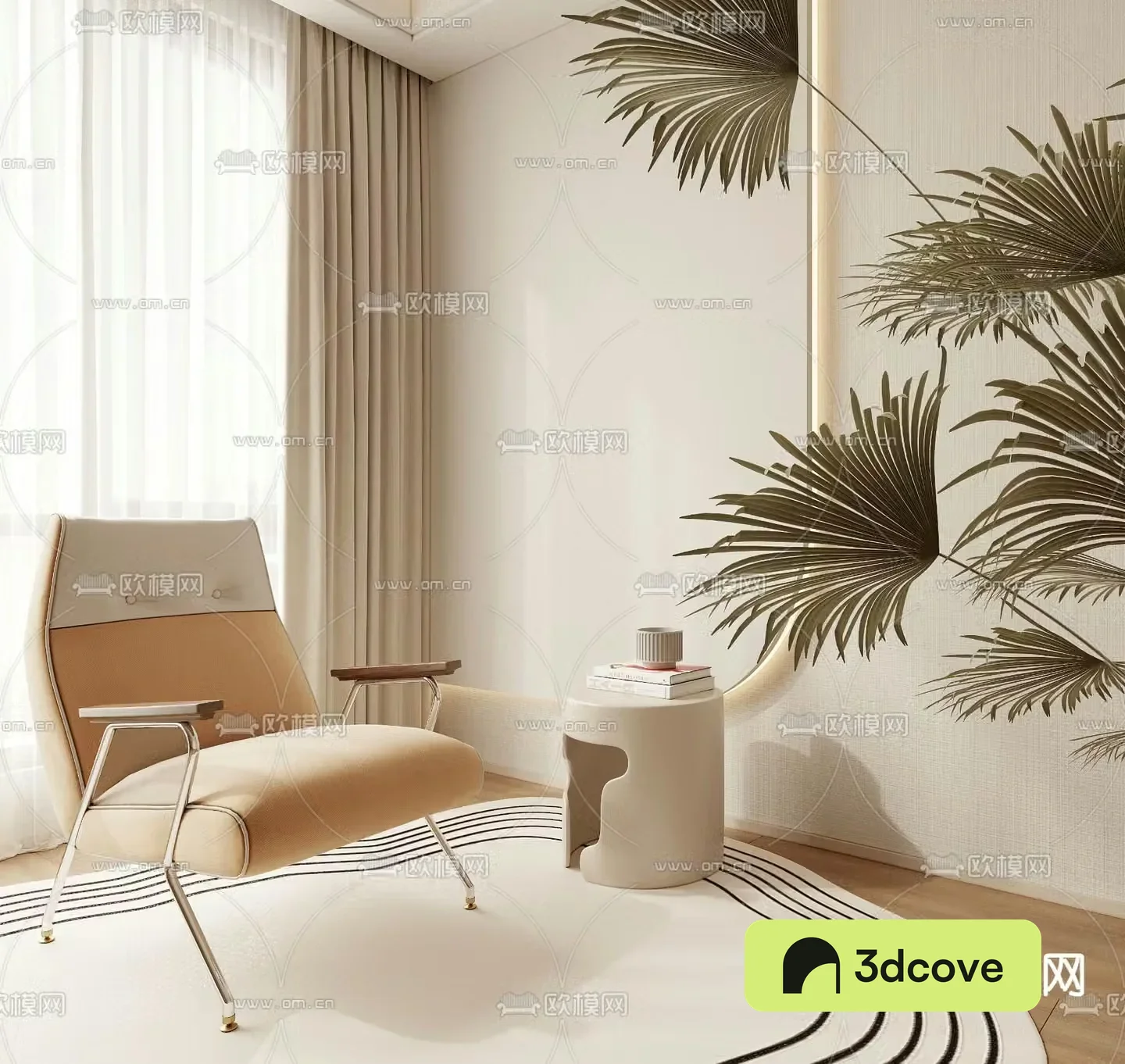 Cream style chair leisure chair