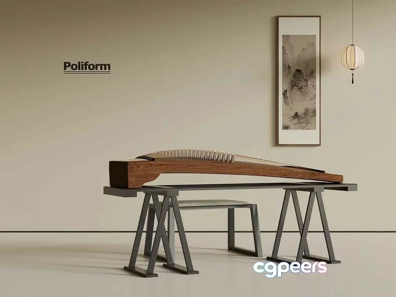 A Poliform Table 3D Model – 1491 – VRAY Render