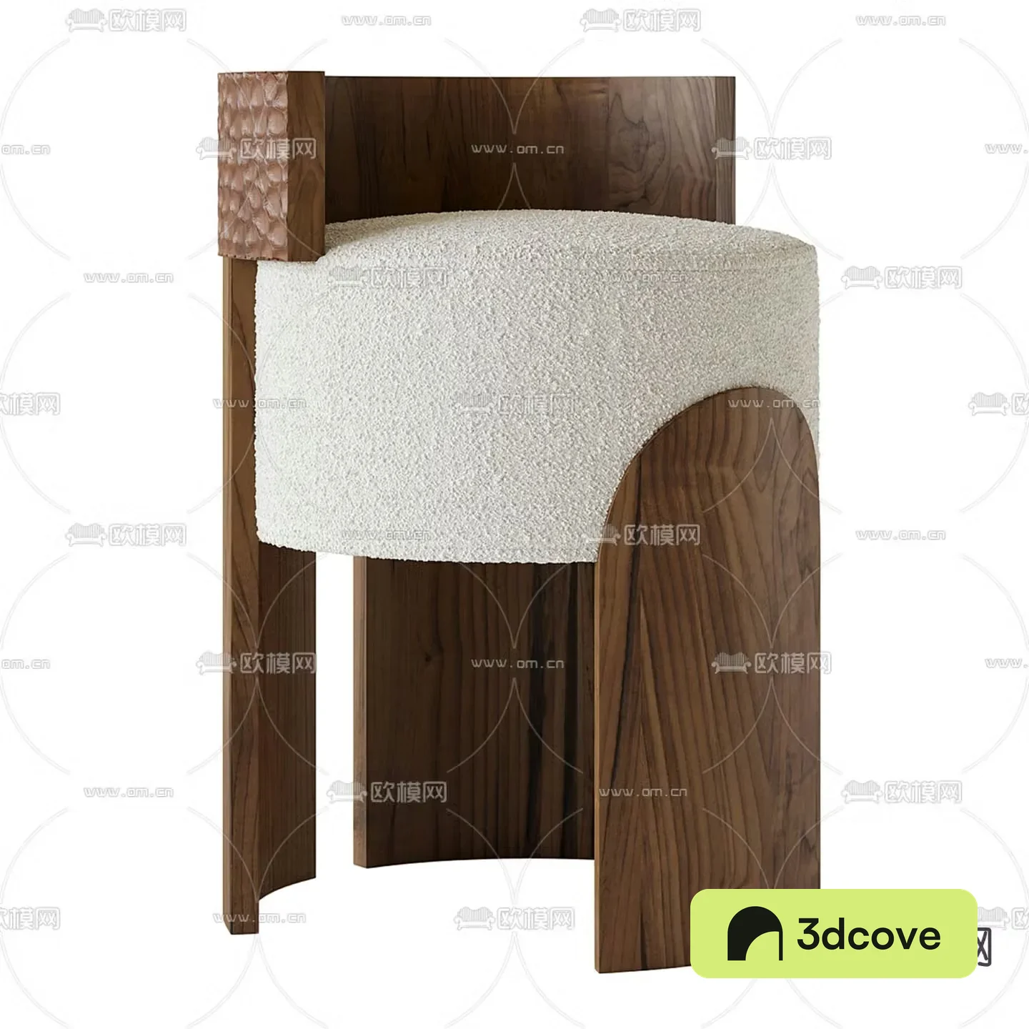 Nordic single chair wooden chair