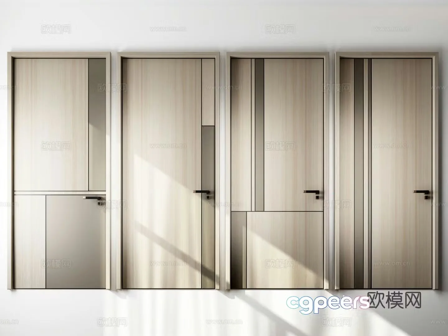 Modern door wooden door door 3d model