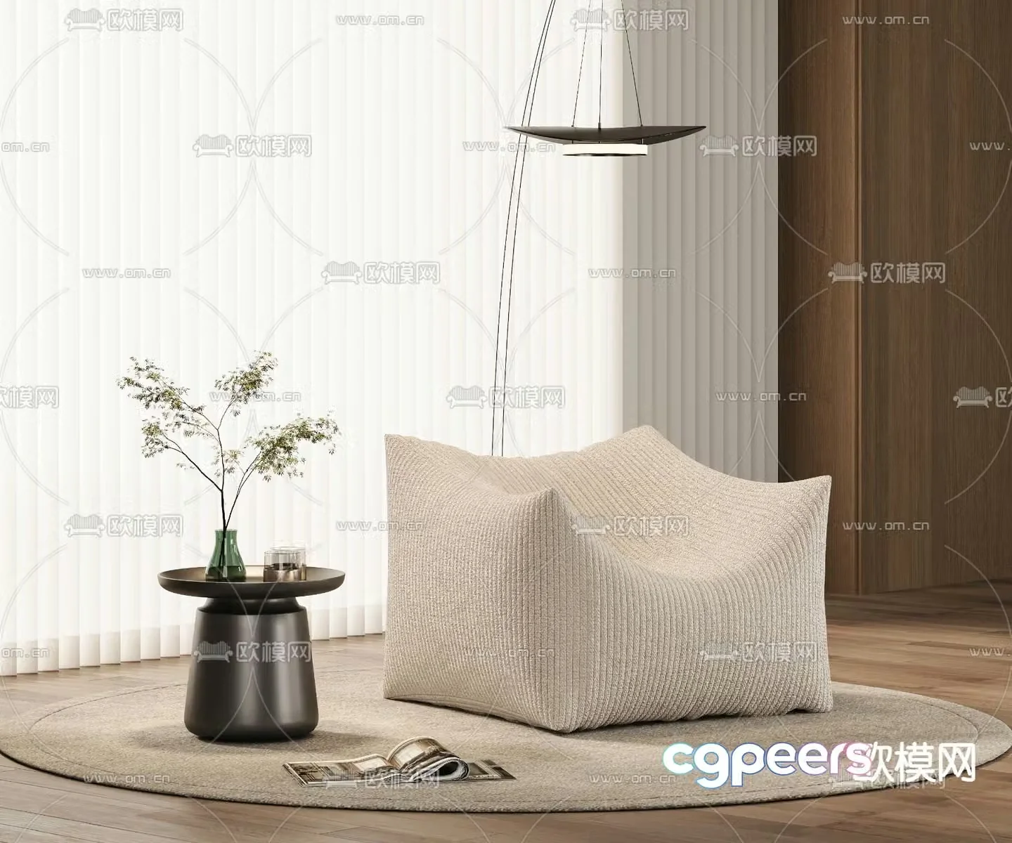 Lazy sofa single sofa 3d model