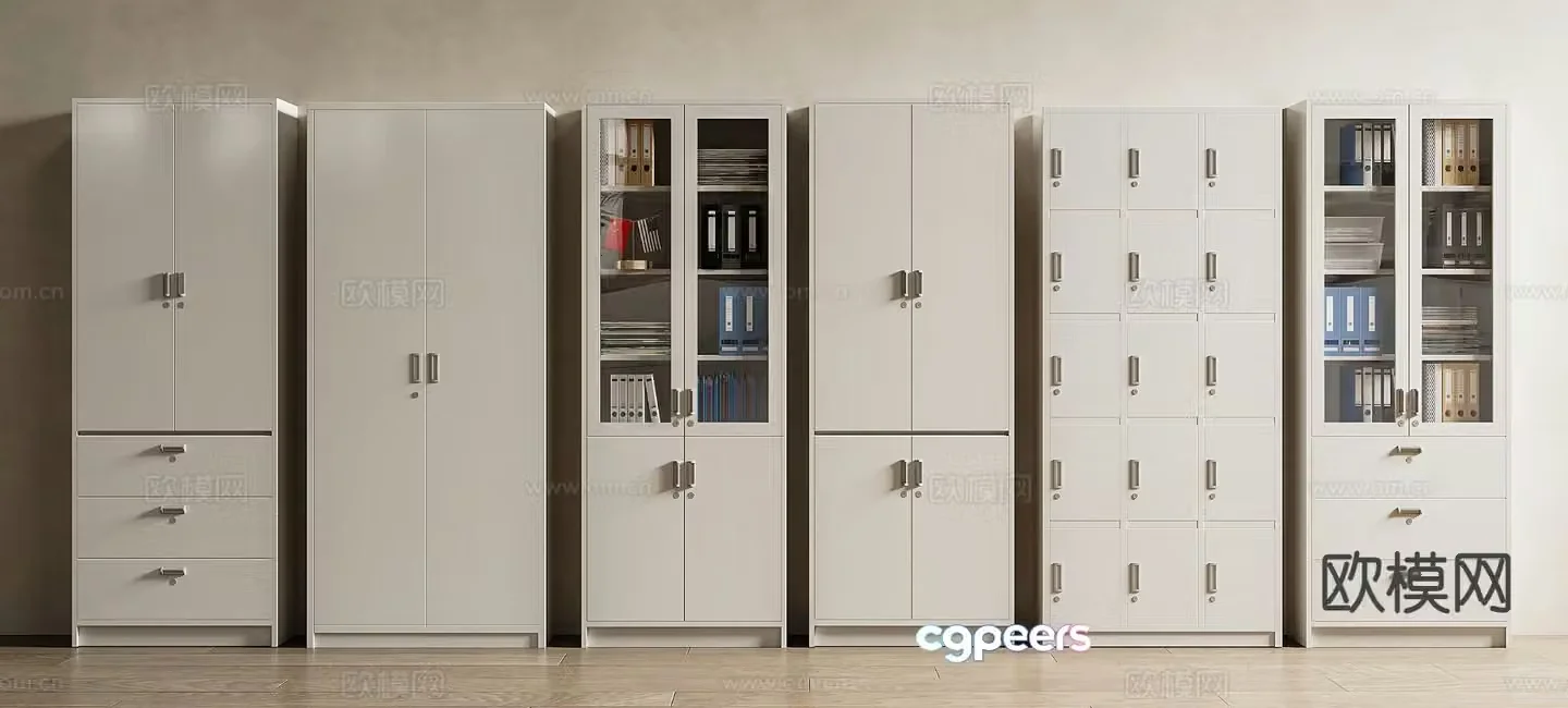 Modern office filing cabinet 3d model