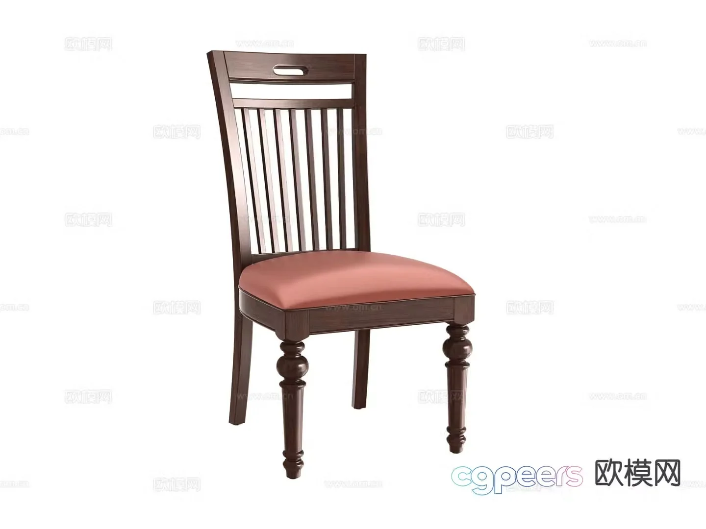 American chair dining chair 3d model