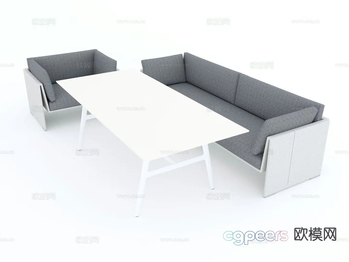 Modern outdoor sofa patio sofa 3d model