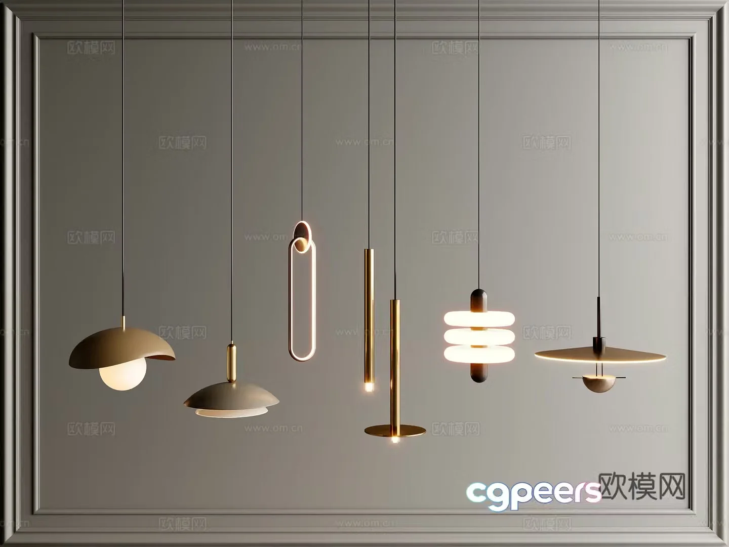 Modern chandelier 3d model