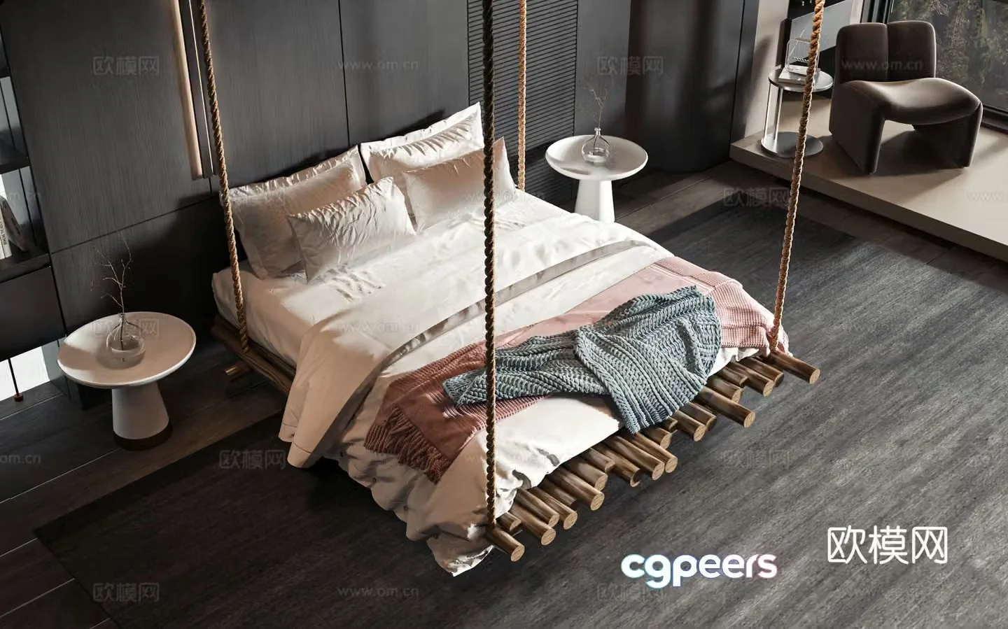 Modern style product bed 3d model