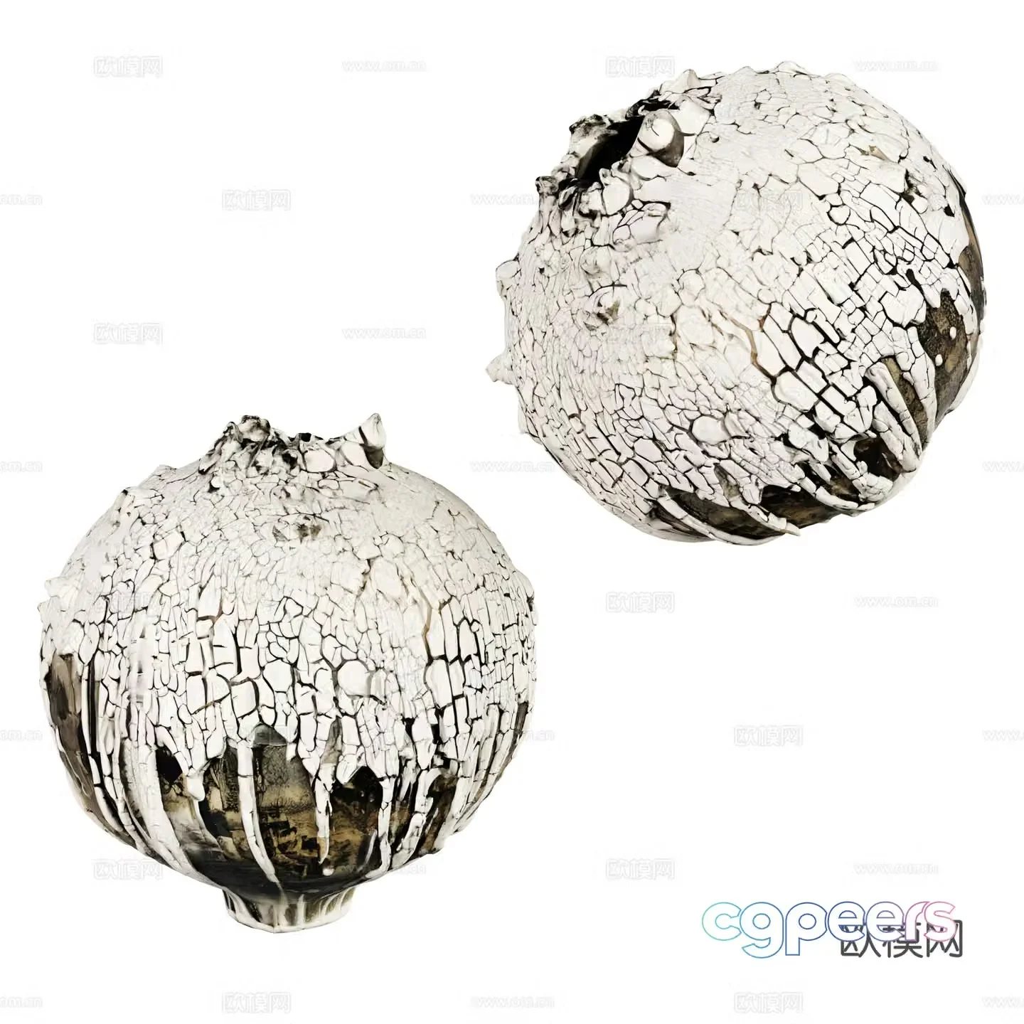 Waviva retro mixed-match pot 3d model