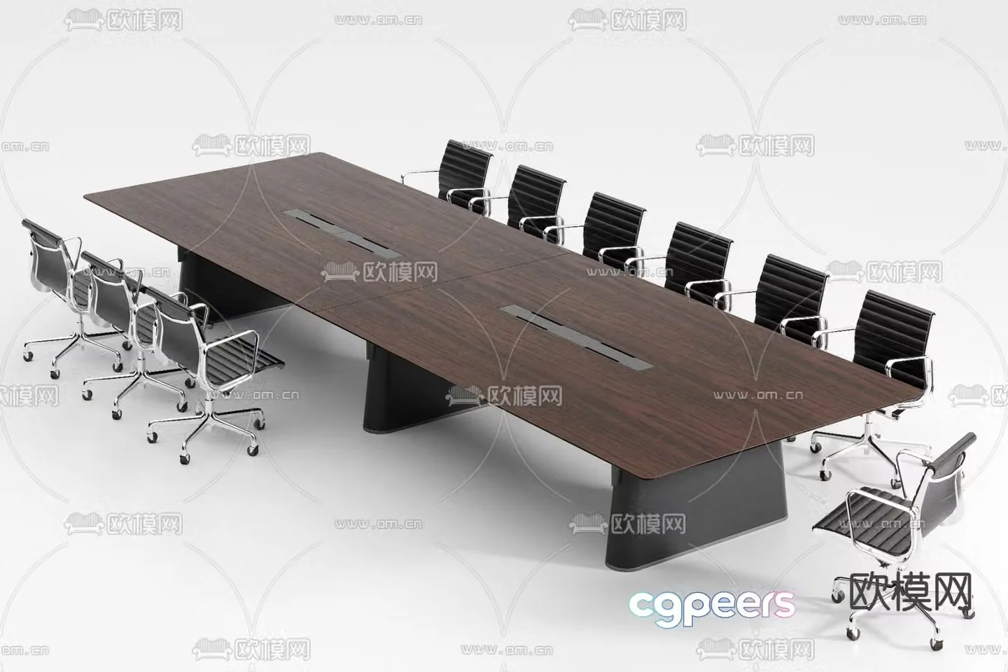 Conference tables and chairs conference table 3d model