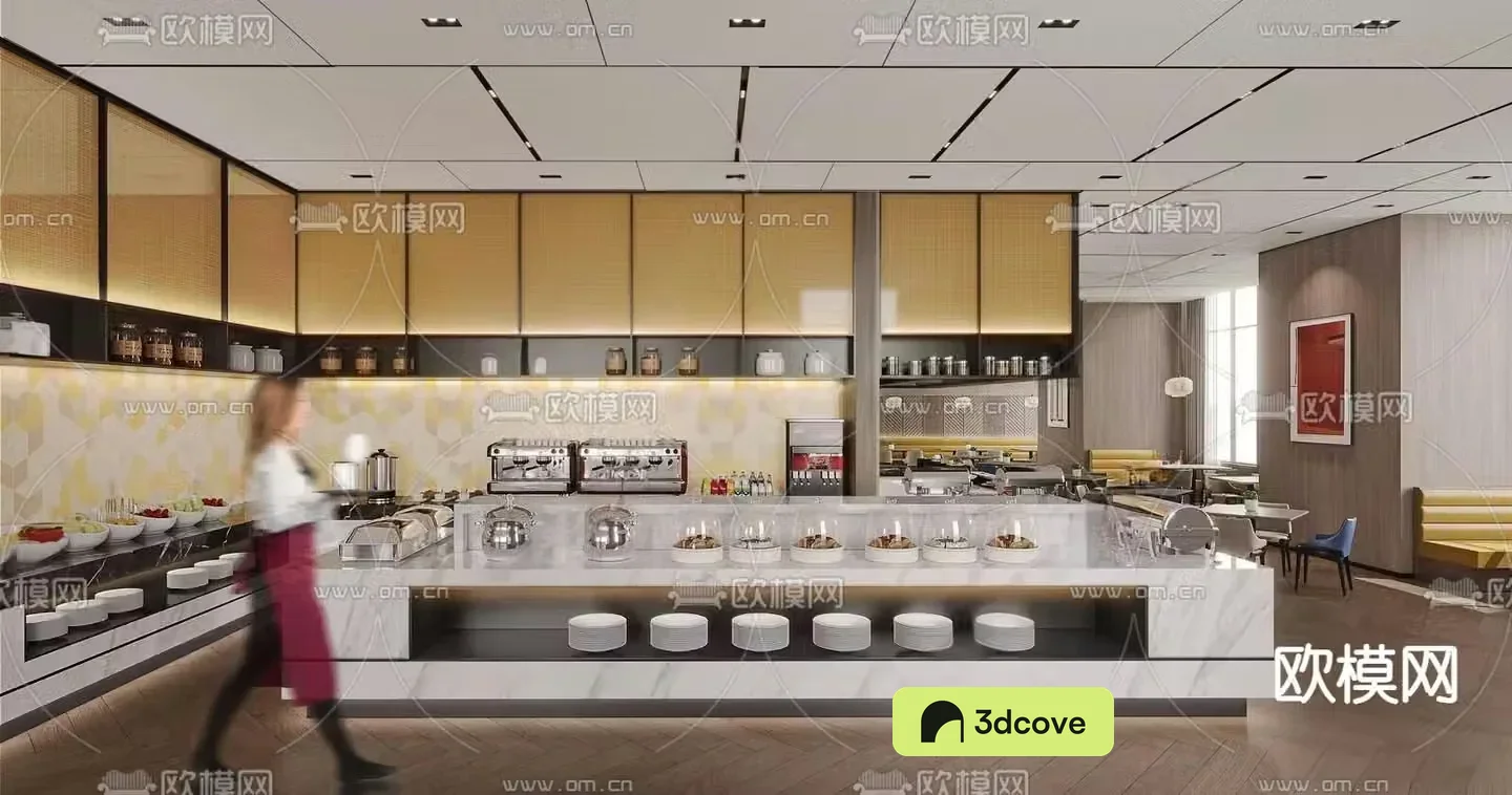 Cafeteria hotel dining area