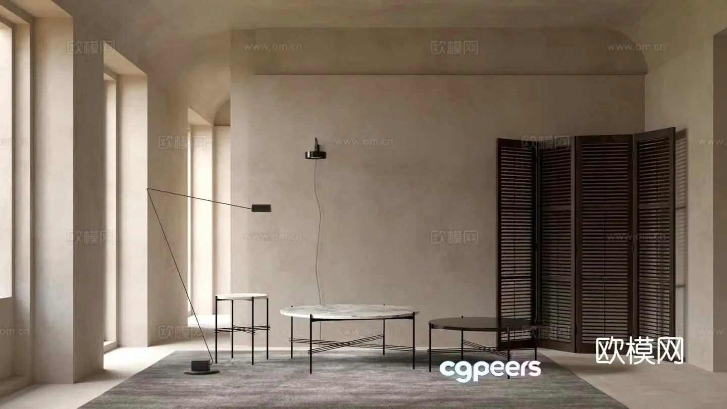 GUBI modern coffee table 3d model