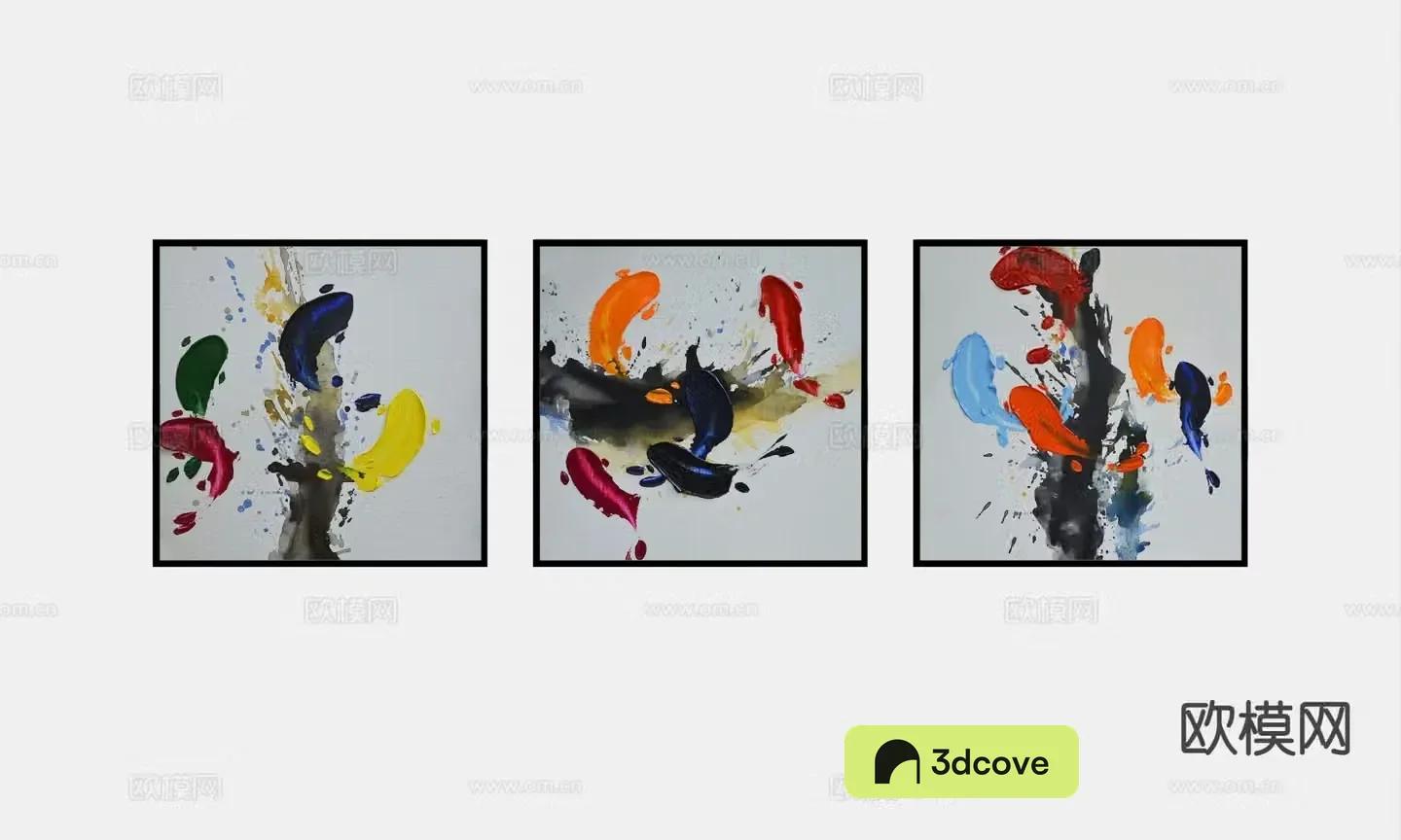 Chinese combination painting abstract painting decorative painting