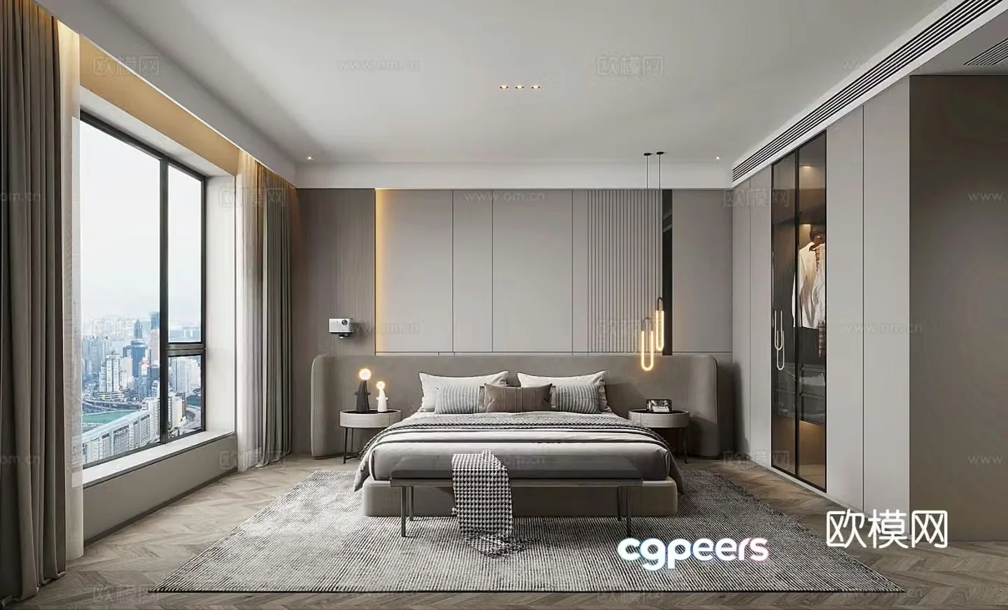 Italian bedroom master bedroom 3d model