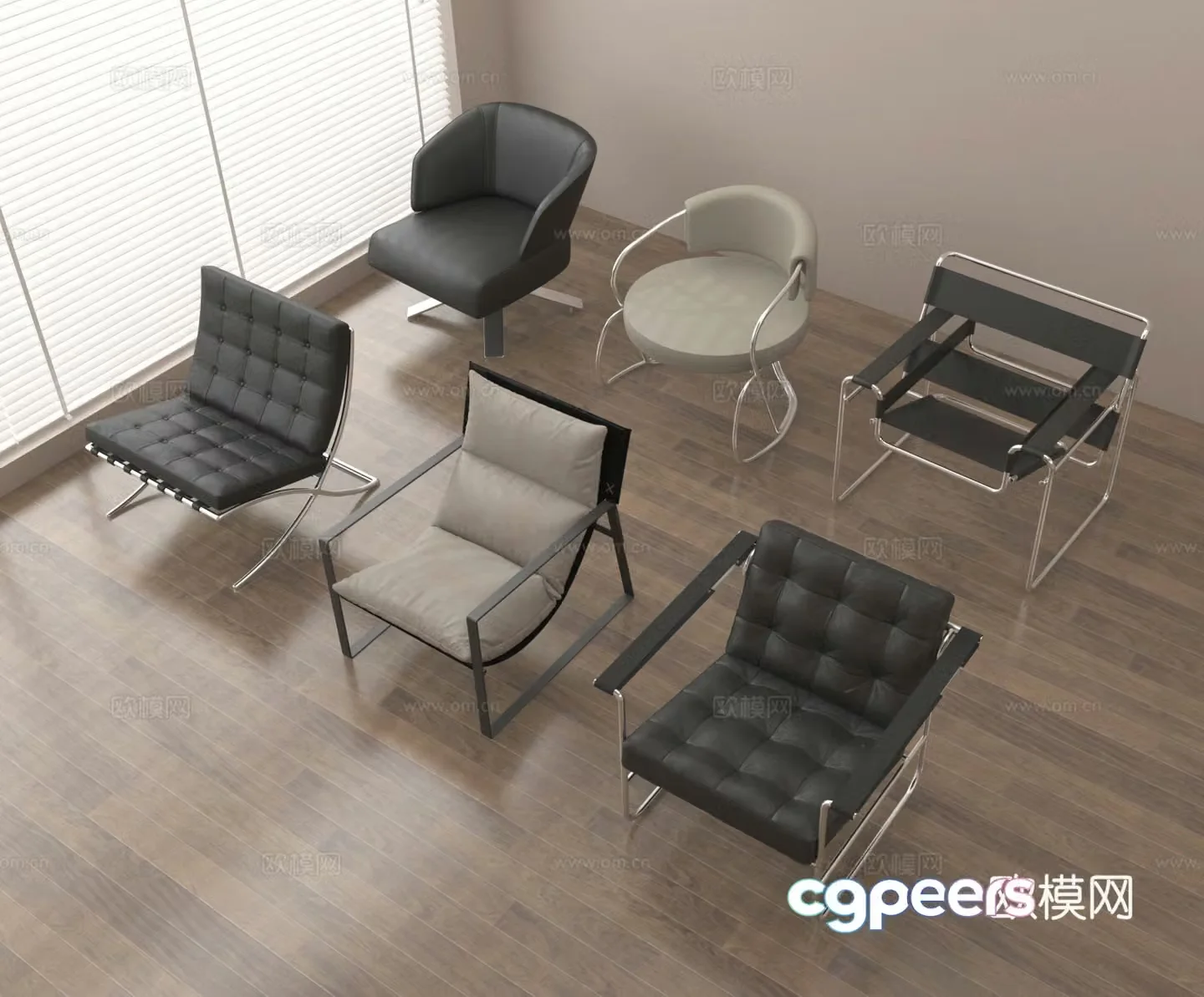 Leisure chair casual sofa chair seat 3d model