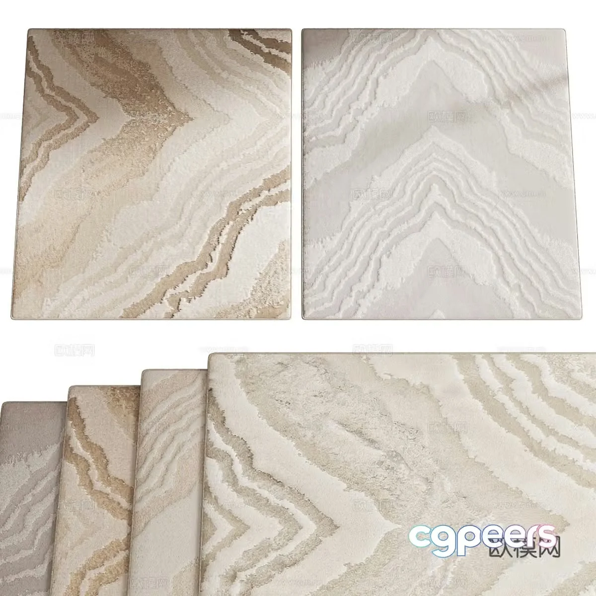 New Chinese style fabric carpet 3D model