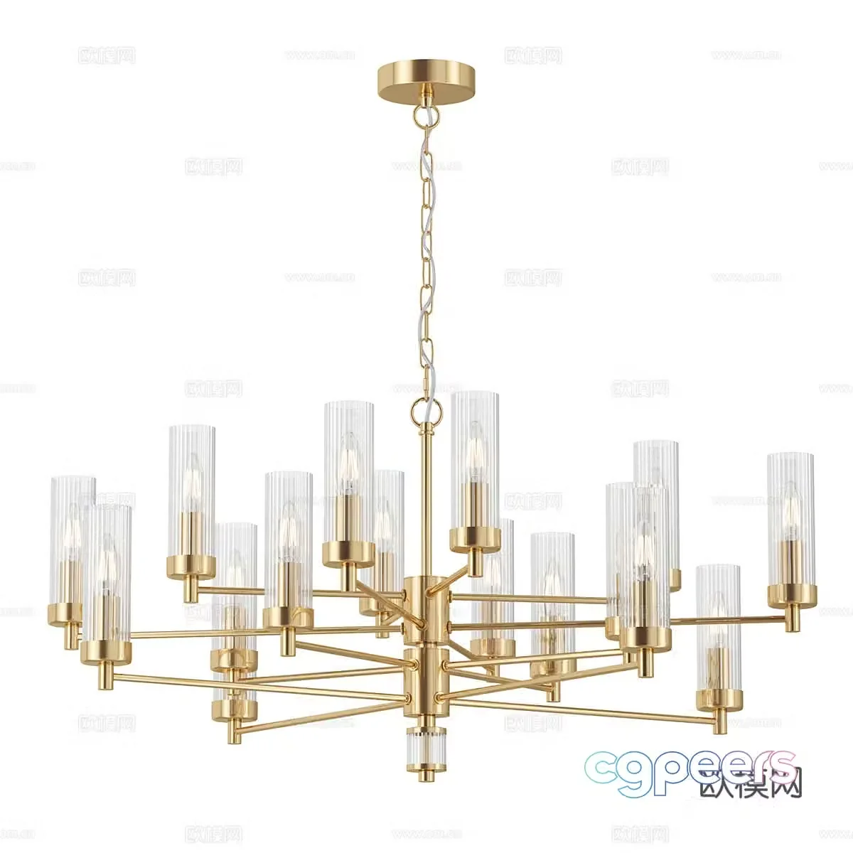 Modern simple light luxury chandeliers chandeliers simple chandeliers restaurant chandeliers lamp 3d model