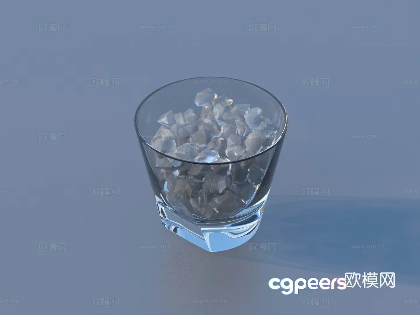 Ice glass beverage fruit juice 3D model