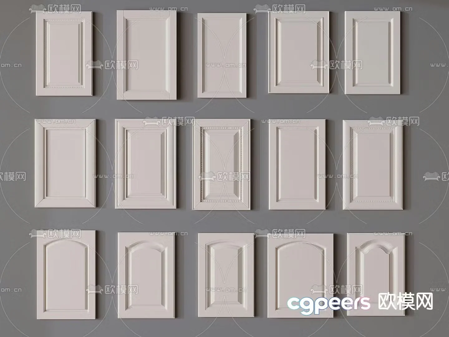 Simple European cabinet door wardrobe door panel cabinet door panel 3d model