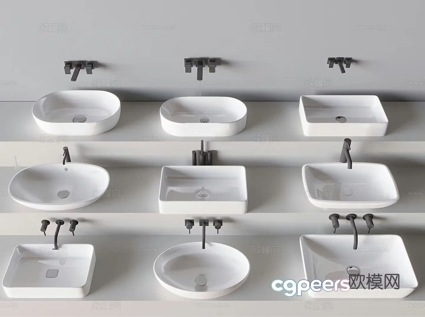 Wash basin wash basin above counter basin 3d model