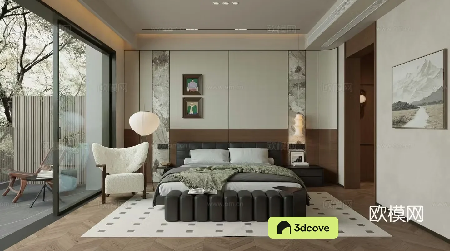 Literary and ancient style home bedroom