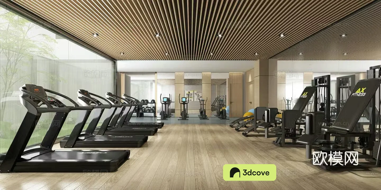 Modern gym rest area