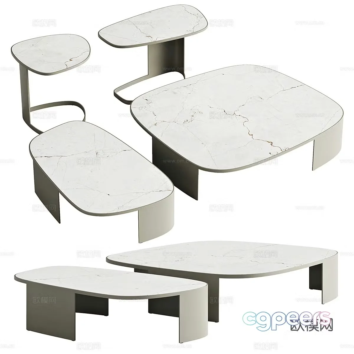 Modern Italian minimalist Poliform KOISHI coffee table 3D model