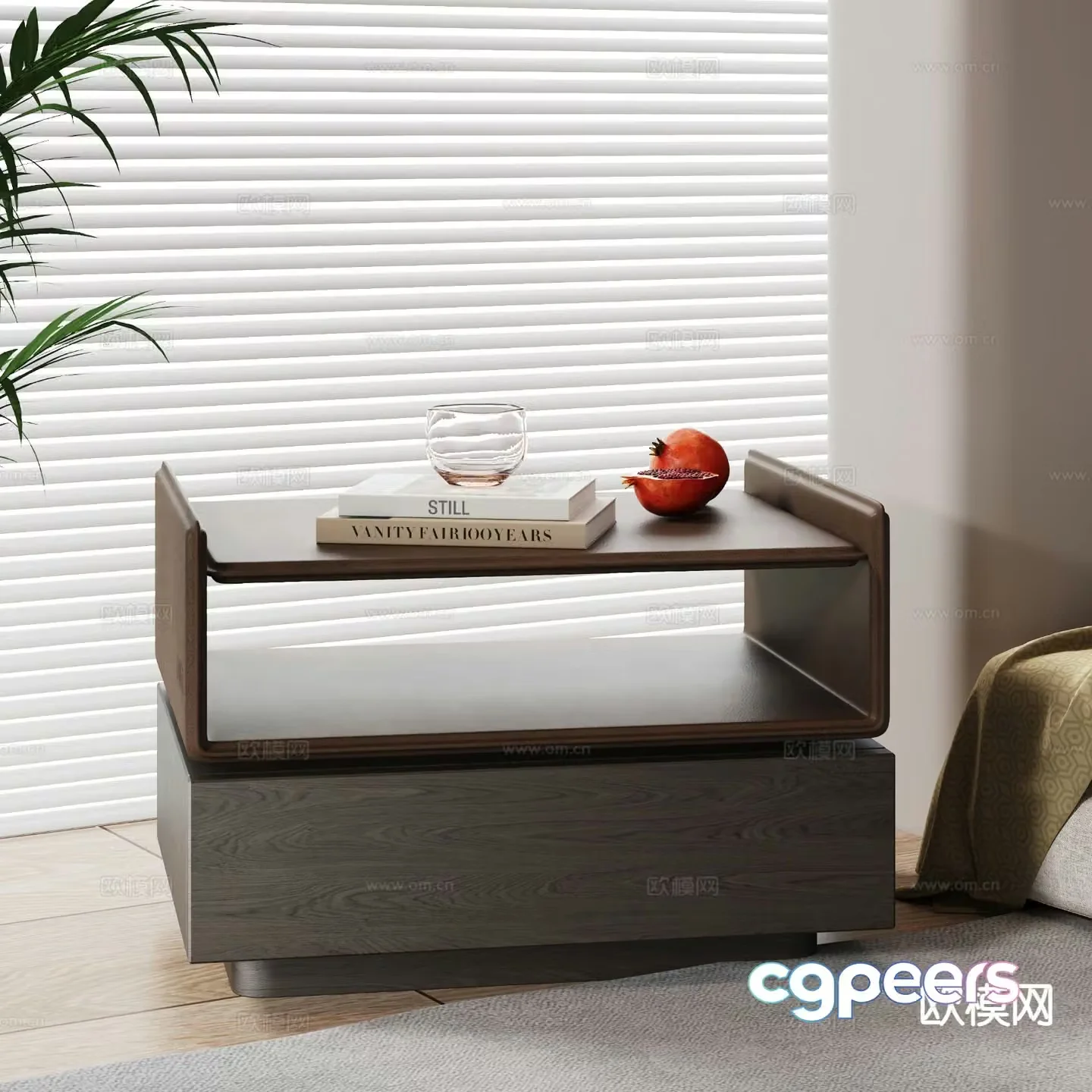 Modern bedside table 3d model