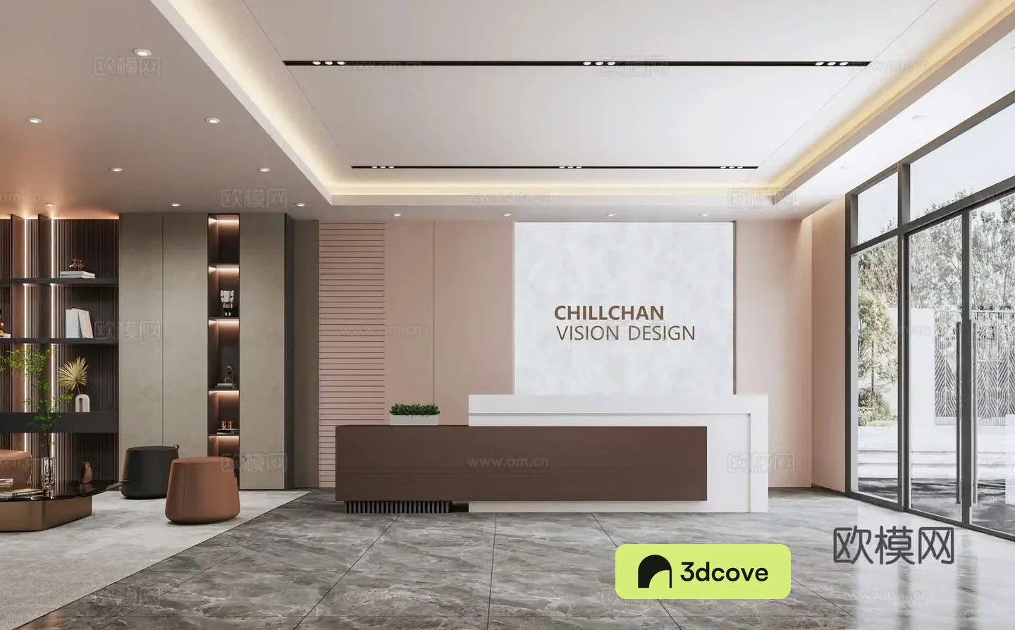 Modern company front desk