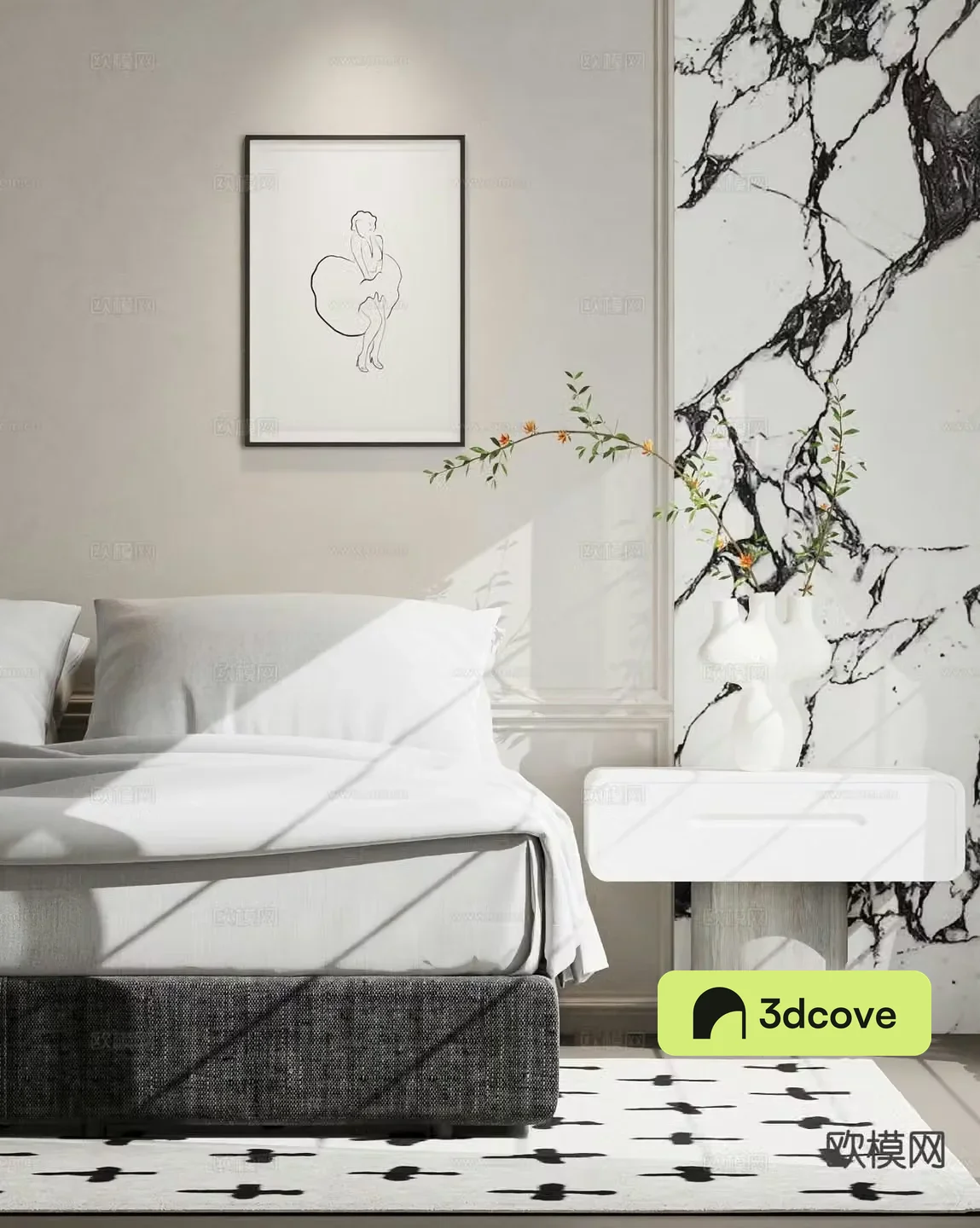 Modern double bed