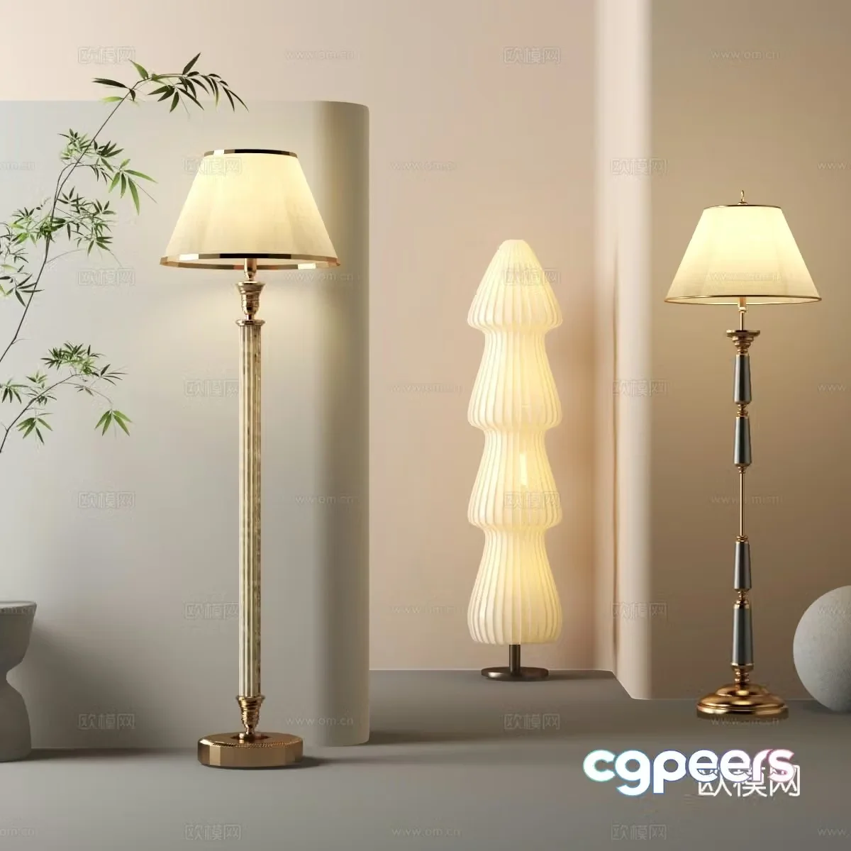 Modern floor lamp 3d model