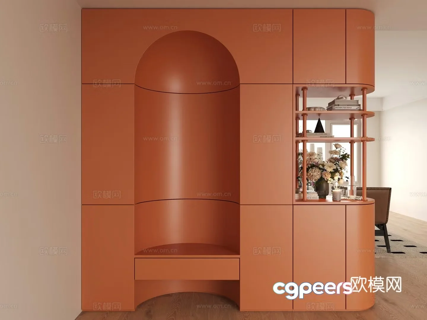 Modern entrance cabinet 3D model
