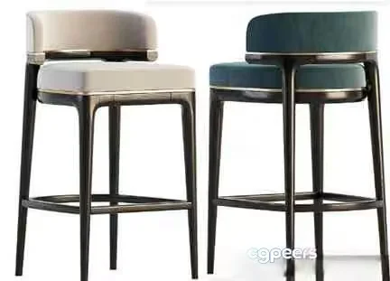 Two Bar Stools 3D Model – 17128 – VRAY Render