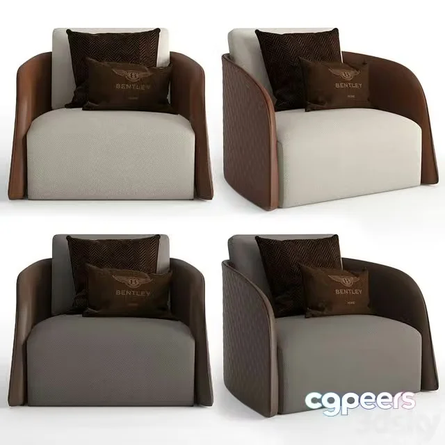 3ds Max Free – Bentley home swan armchair