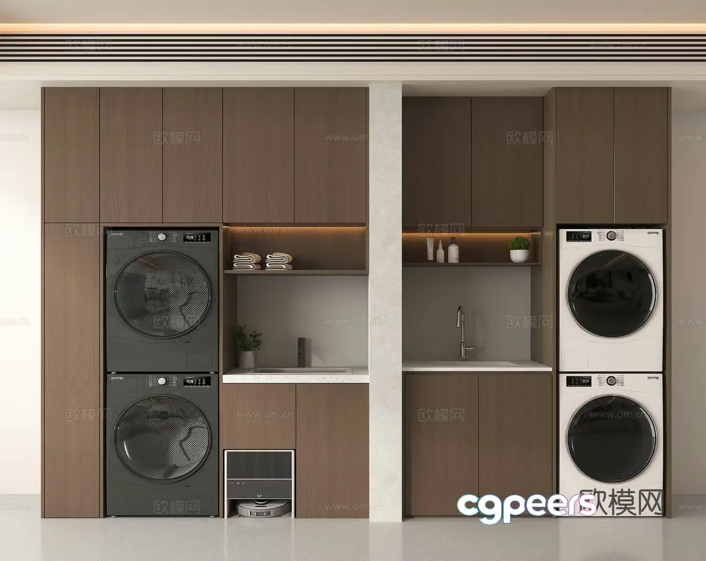 Washing cabinet all-in-one machine 3D model
