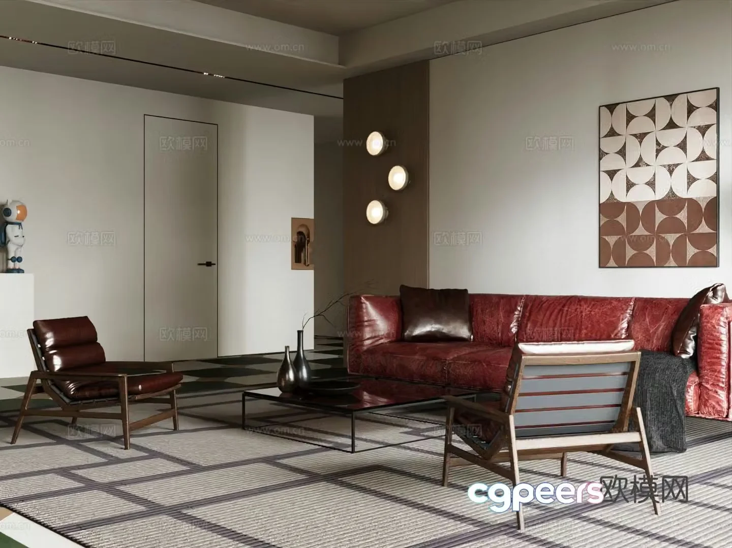 Medieval style modular sofa 3D model