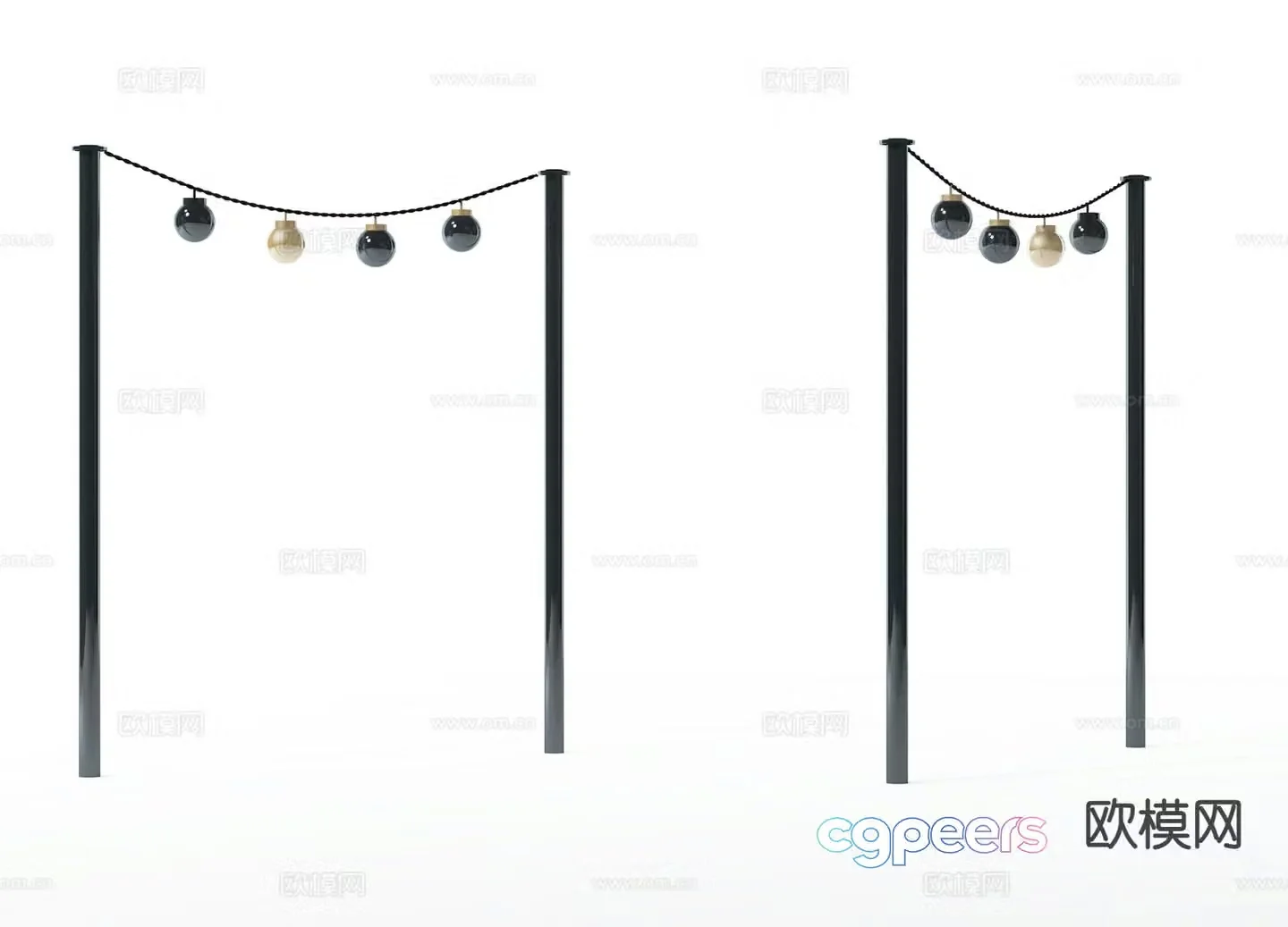 Neoclassical pendant lamp decorative lamp 3d model