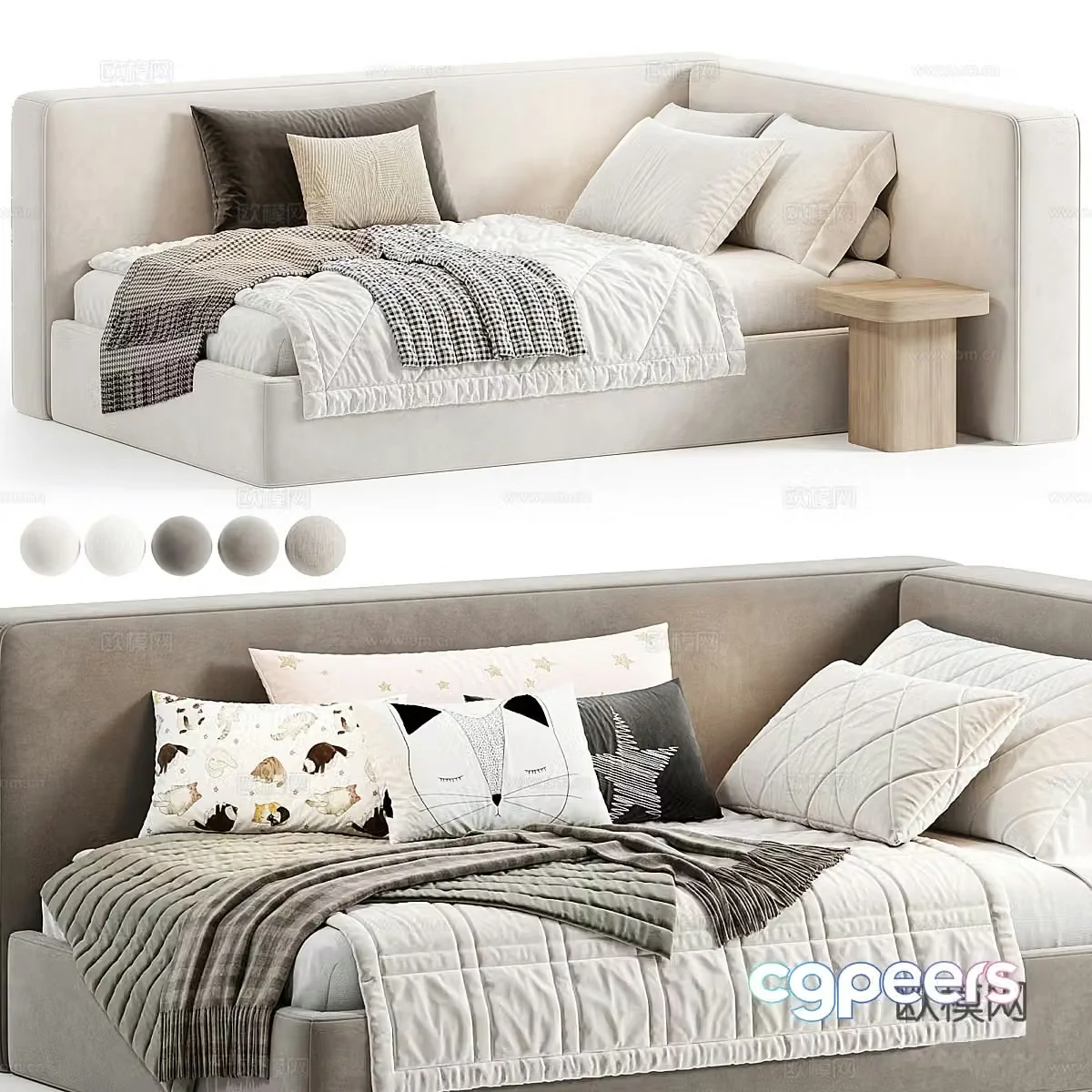 New Chinese Monti Children’s Bed 3D Model