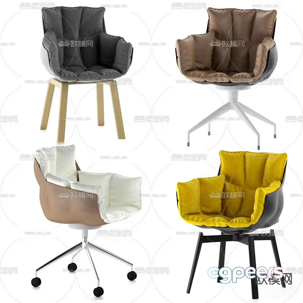 Leisure office chair 3d model