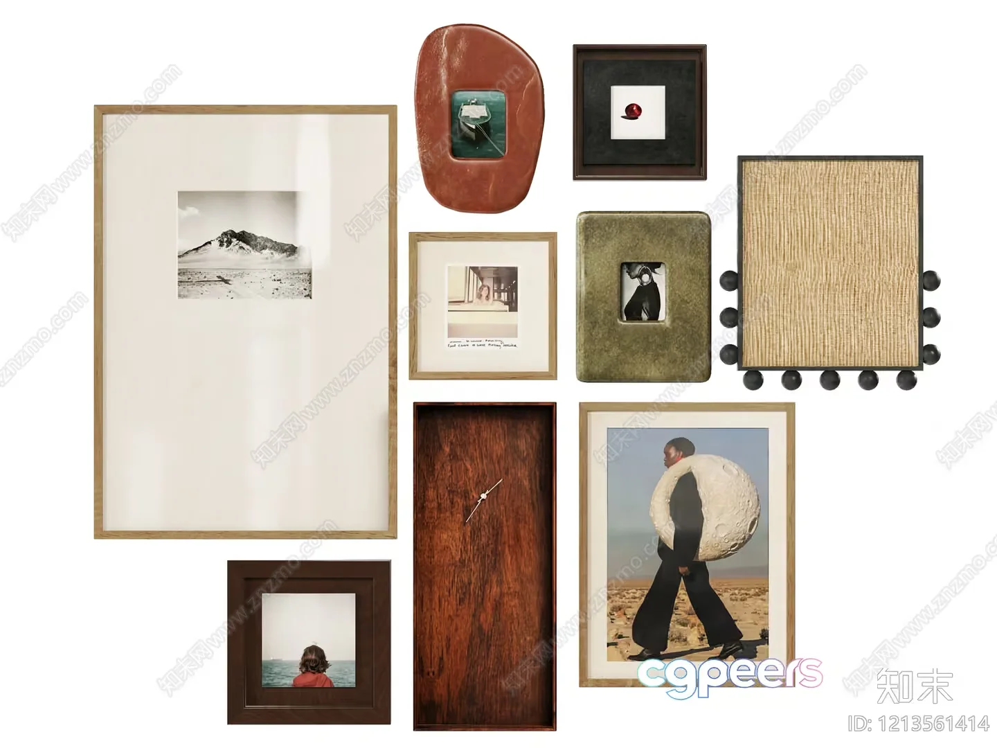 A Collection Of Framed Photos 3D Model – 17754 – VRAY Render