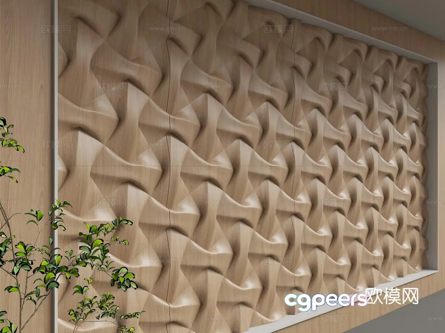Modern background wall 3d model