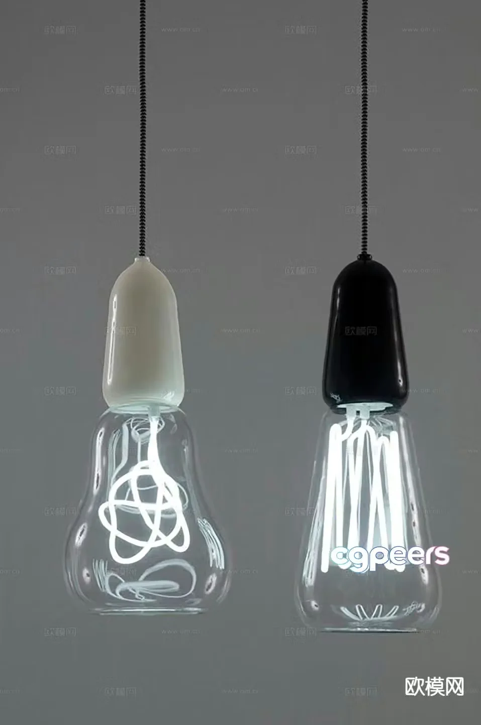 Light luxury chandelier bedside small chandelier 3d model