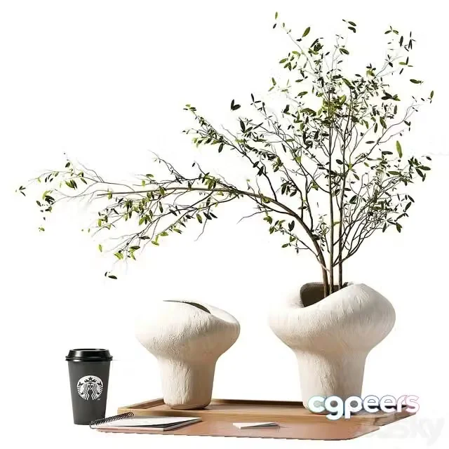 3ds Max Free – Decorative set 2 (vases, coffee)