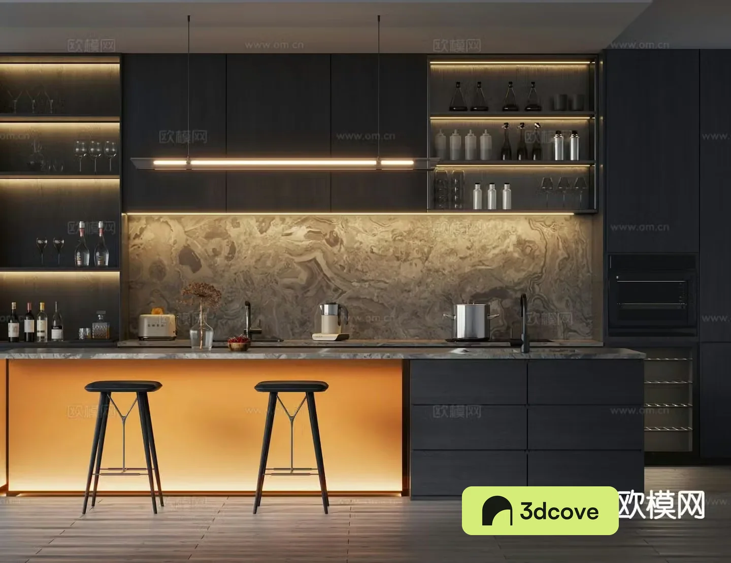Modern open kitchen