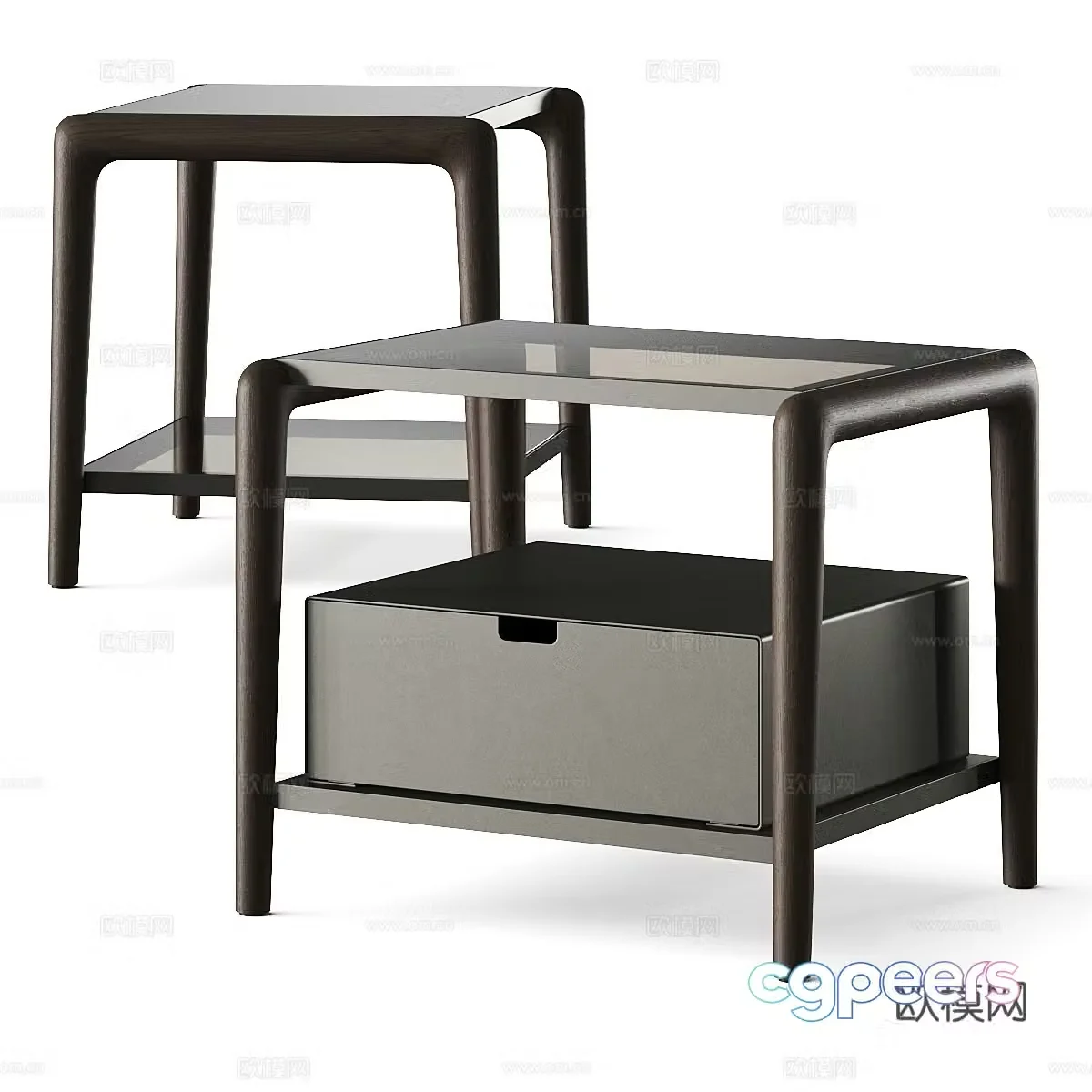New Chinese style Flou Gaudi bedside table 3D model