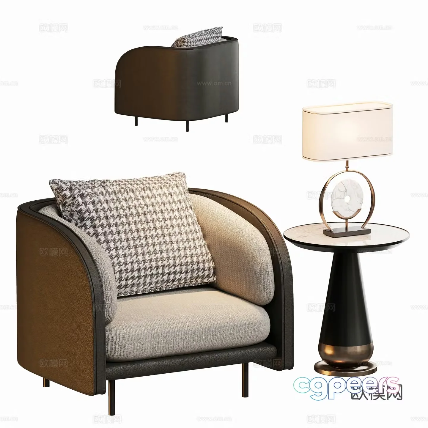 Modern casual chair sofa chair 3d model