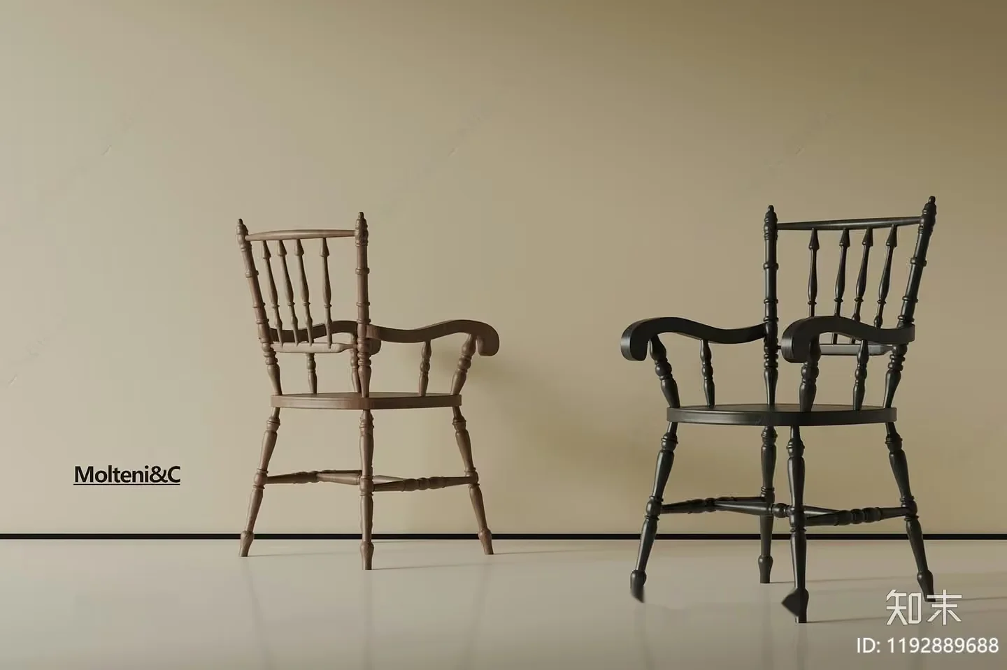 Two Chairs 3D Model – 13953 – VRAY Render