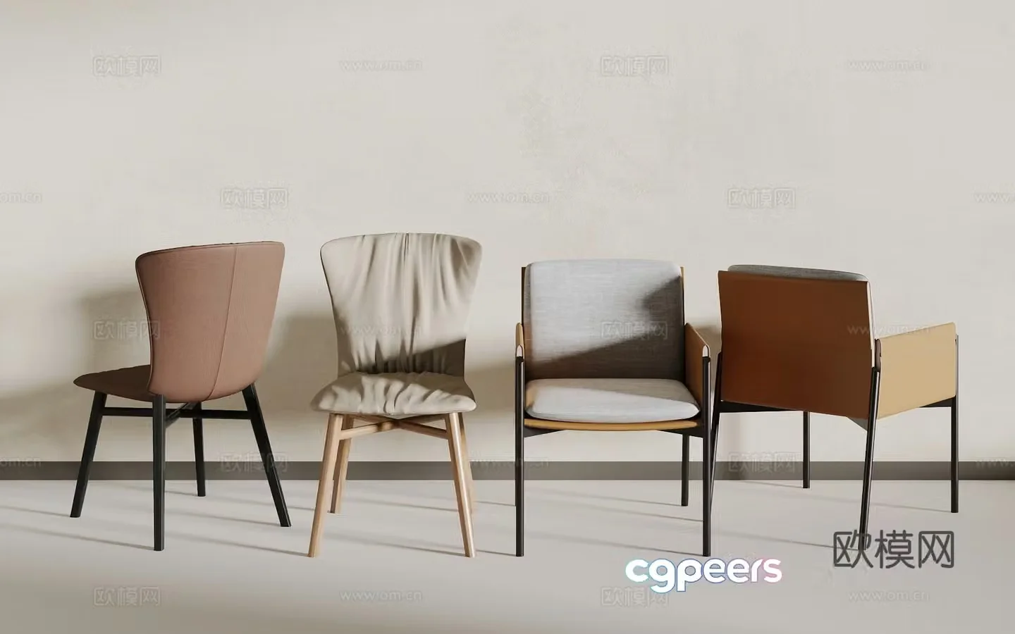 Modern dining chair 3d model
